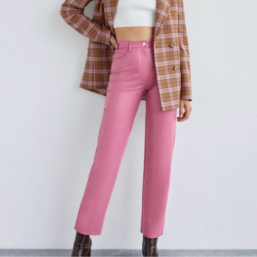Aritzia Wilfred Melina pink High-Waisted Pants